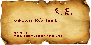 Kokovai Róbert névjegykártya