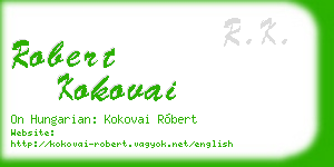 robert kokovai business card